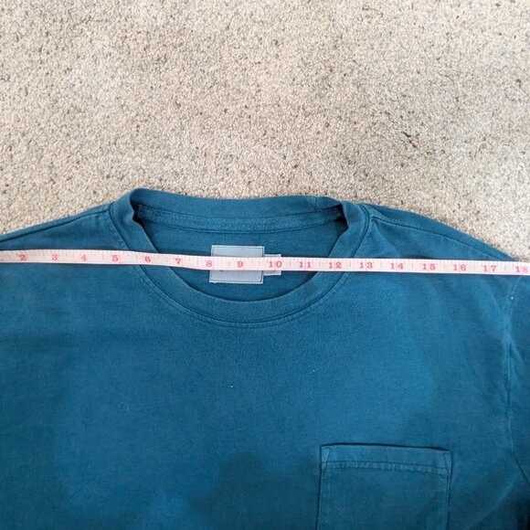 Pact Shirt Mens Large Blue Long Sleeve Pocket Organic Cotton Crewneck Tee - Picture 5 of 11